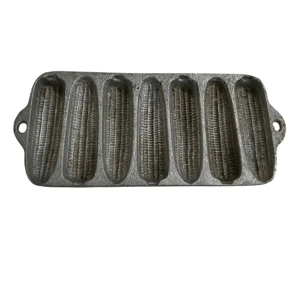 Vintage Cornbread Stick Pan Cast Aluminum Corn Cob Mold 7-Cavity USA Style